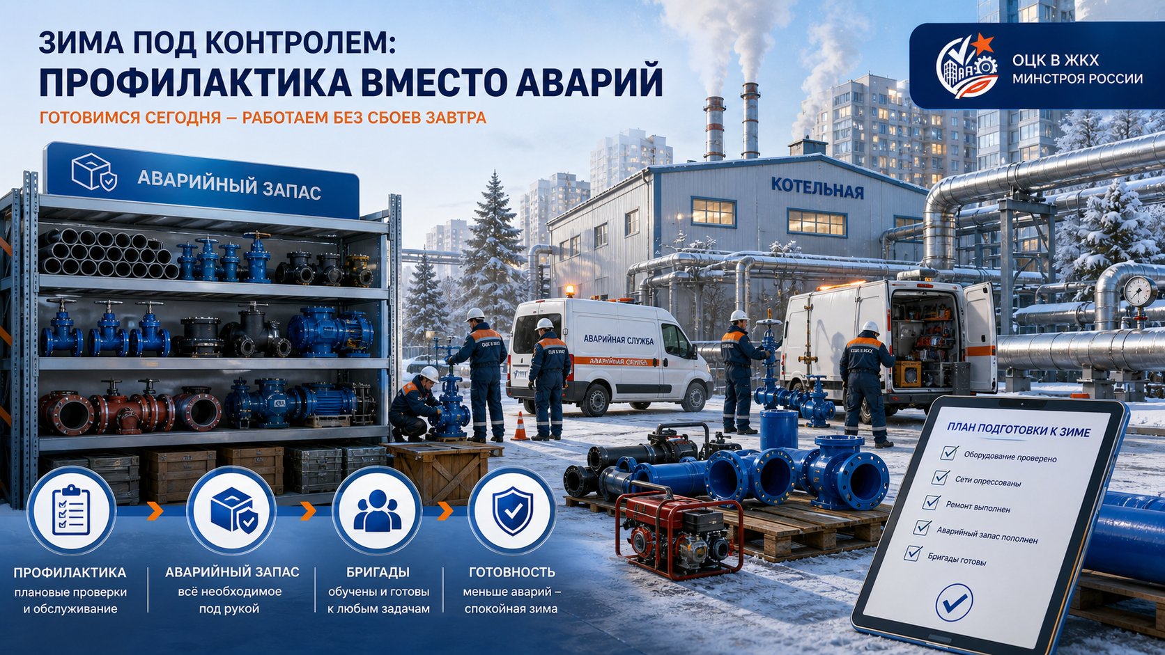 Профилактика аварий, аварийный запас и готовность бригад ЖКХ к зиме